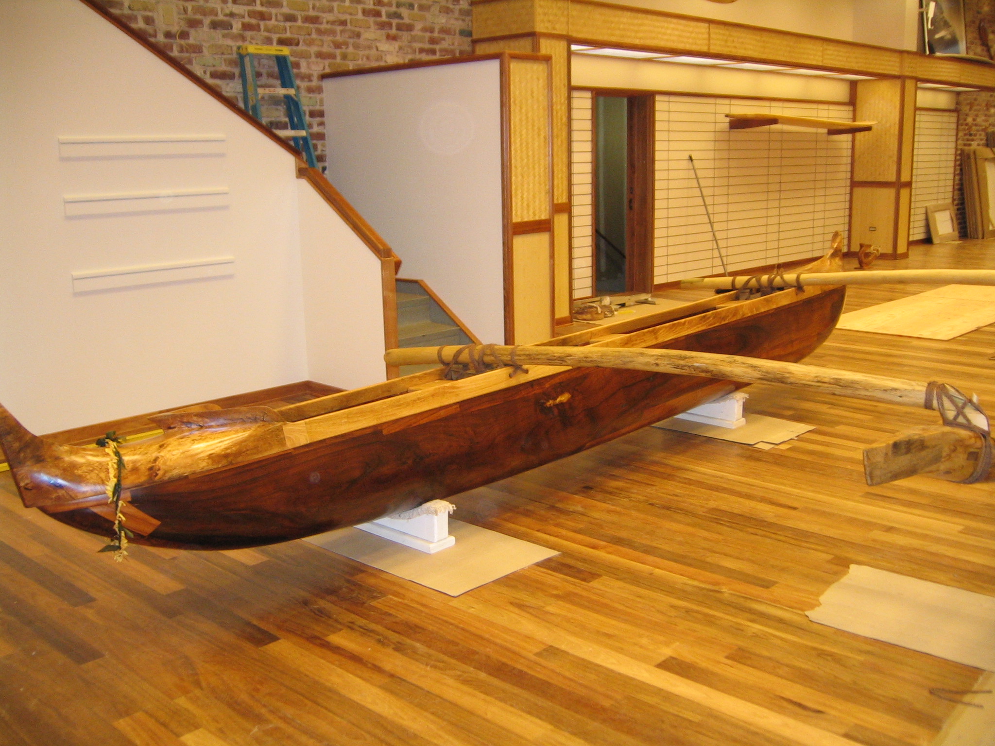 Canoe in gallery space